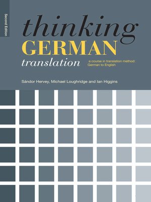 cover image of Thinking German Translation